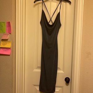 Cowl Neck Slinky Dress